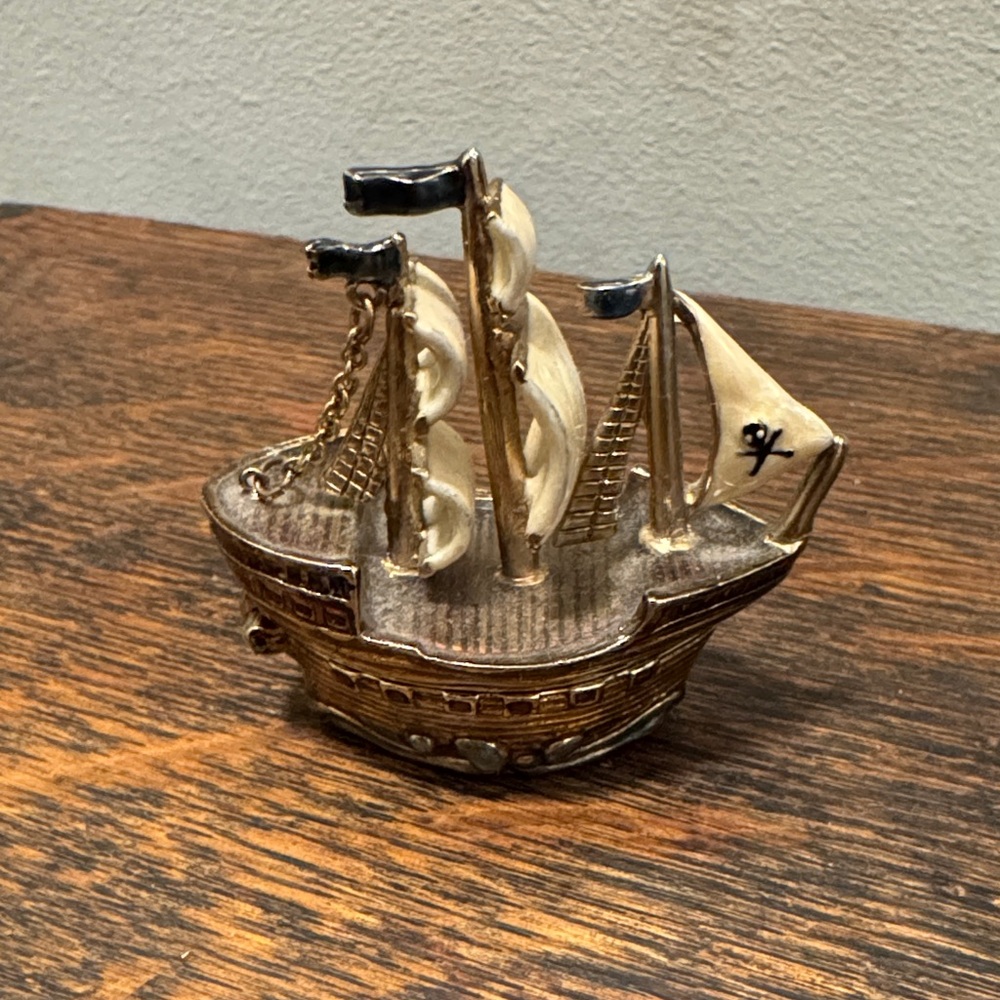 Monet Pirate Ship Trinket Box